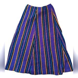 Vintage 70s colorful woven A-‎ line skirt